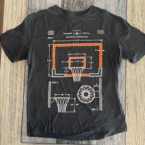 Old Navy Black Graphic Tee with White Print